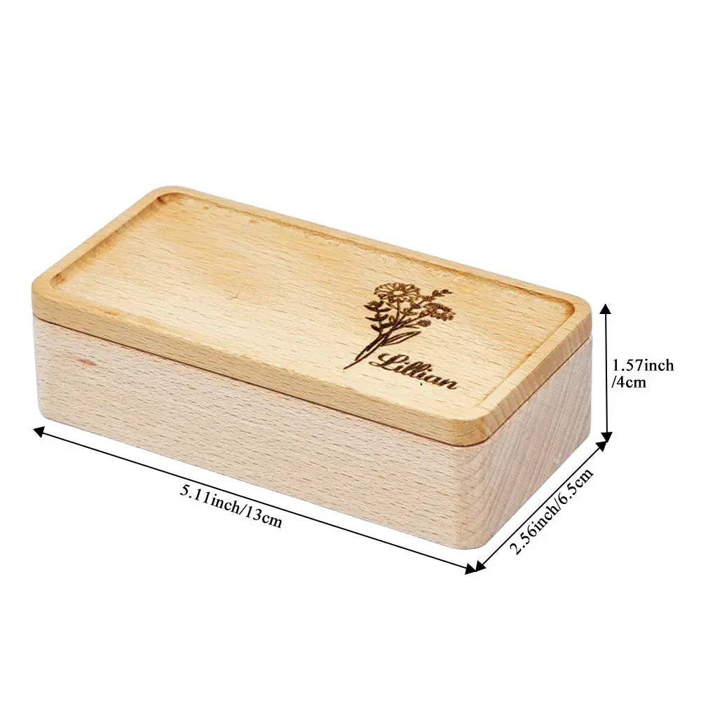 Birth Flower | Personalised Jewellery Box