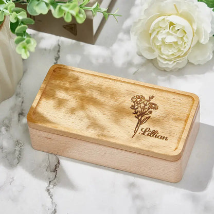 Birth Flower | Personalised Jewellery Box