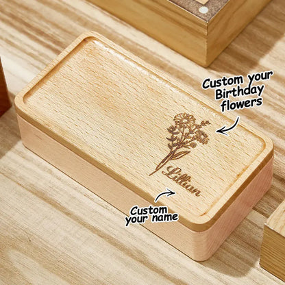 Birth Flower | Personalised Jewellery Box