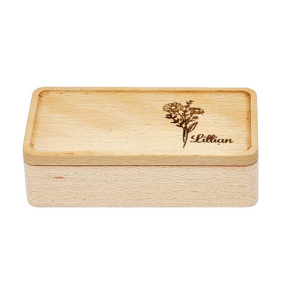 Birth Flower | Personalised Jewellery Box