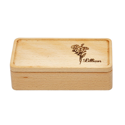 Birth Flower | Personalised Jewellery Box